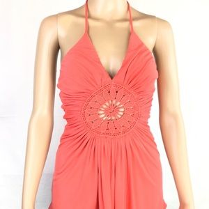 NWT SKY Embroidered Halter Top